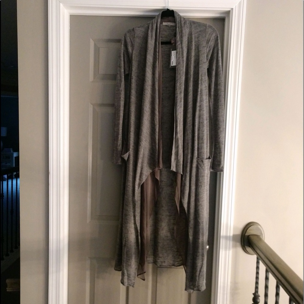Lola & Sophie dark grey duster size XS
